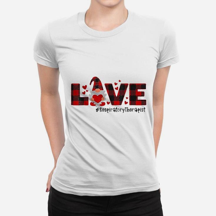 Love Respiratory Therapist Gnome Women T-shirt