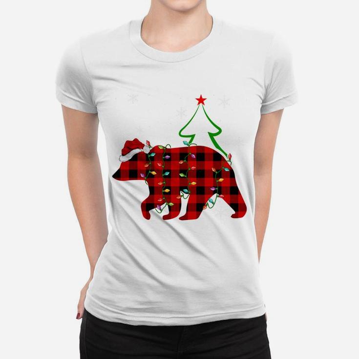 Matching Buffalo Plaid Christmas Sister In Law Bear Pajama Women T-shirt