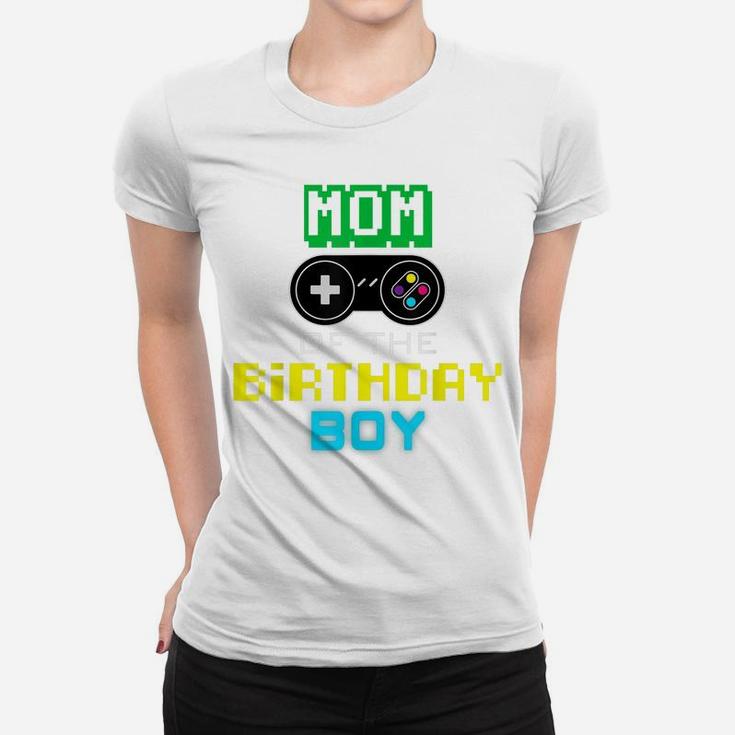 Mom Of Birthday Boy Shirt Video Game Outfit Gamer Party Women T-shirt