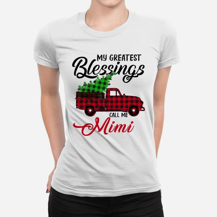 My Greatest Blessings Call Me Mimi Xmas Gifts Christmas Women T-shirt