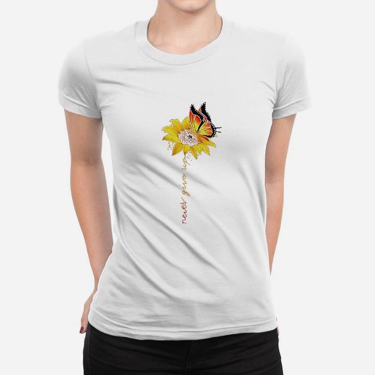 Never Give Up Sunflower Women T-shirt
