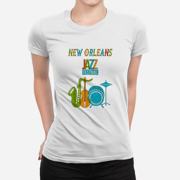 New Orleans Festival Of Jazz Music Gift Louisiana Jazz Women T-shirt