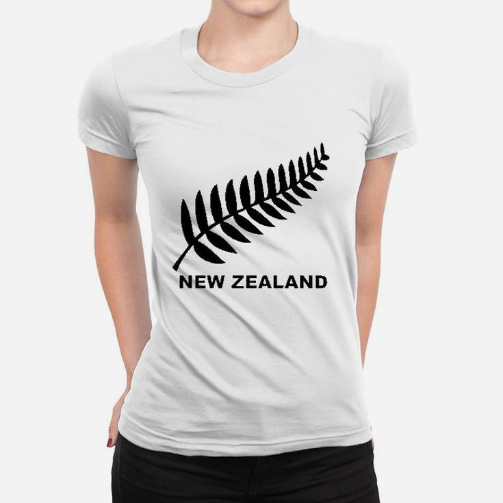 New Zealand Retro Soccer Rugby Kiwi Fern Crest Women T-shirt