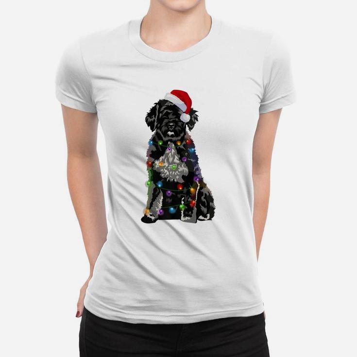 Portuguese Water Dog Christmas Lights Xmas Dog Lover Women T-shirt