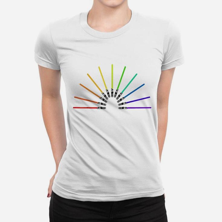 Pride Rainbow Lightsabers Women T-shirt