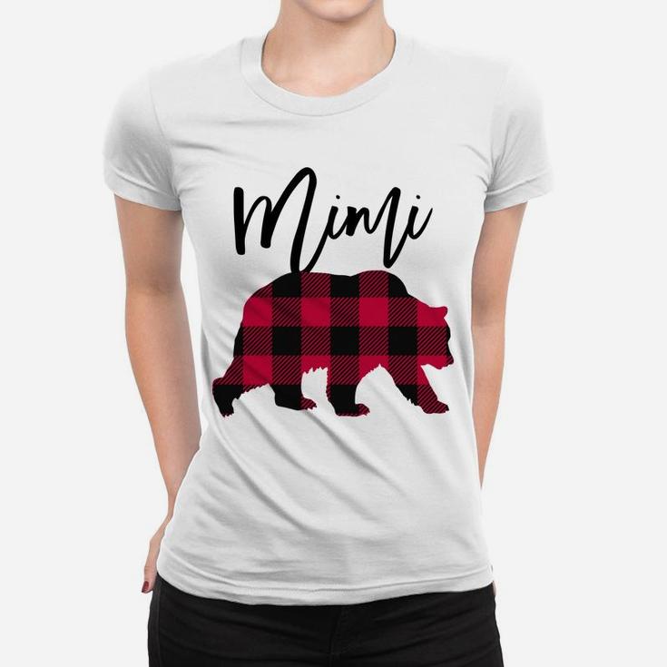 Red Buffalo Plaid Mimi Bear - Christmas Gift For Grandma Sweatshirt Women T-shirt