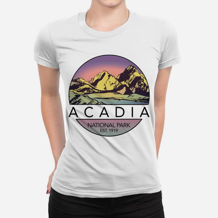 Retro Vintage Acadia National Park Long Sleeve Tee Shirt Women T-shirt