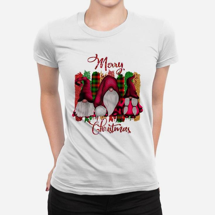 Santa Claus Garden Gnome Merry Christmas - Christmas Gnomes Raglan Baseball Tee Women T-shirt