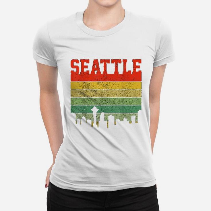 Seattle Skyline Vintage Washington Women T-shirt