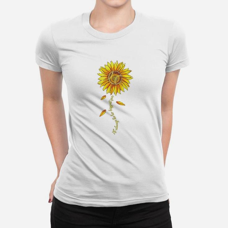 Softball Lover  I Woll Be Her Biggest Fan Always Sunflower Women T-shirt