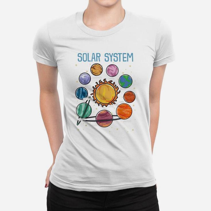 Solar System Planets Science Space Boys Girls Stem Kids Women T-shirt