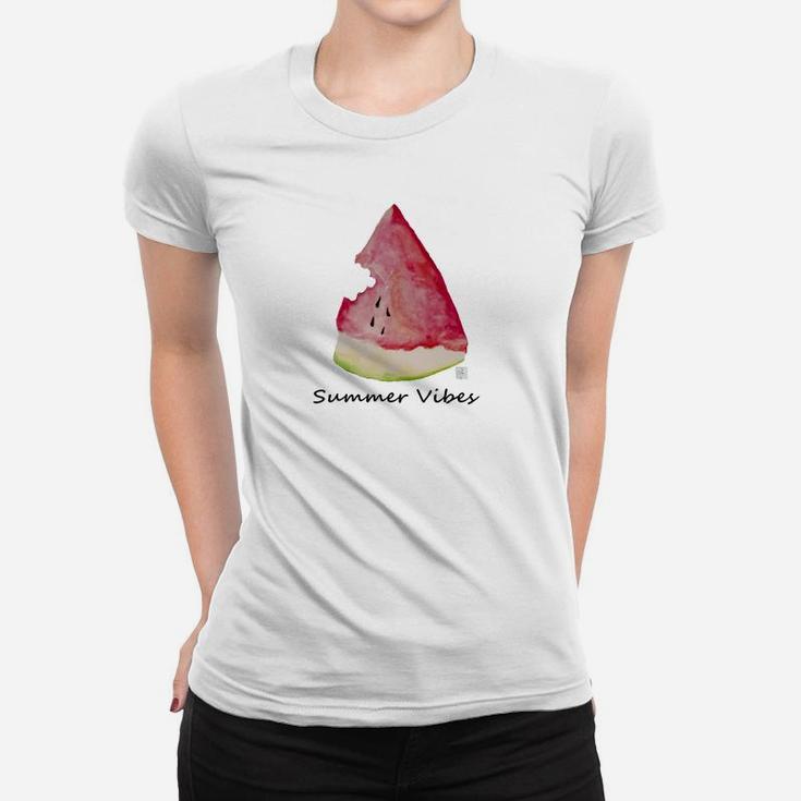 Sommer Stimmung Wassermelonen-Scheibe Frauen Tshirt, Lustiges Fruit Tee