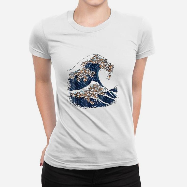 The Great Wave Of Shiba Inu Women T-shirt