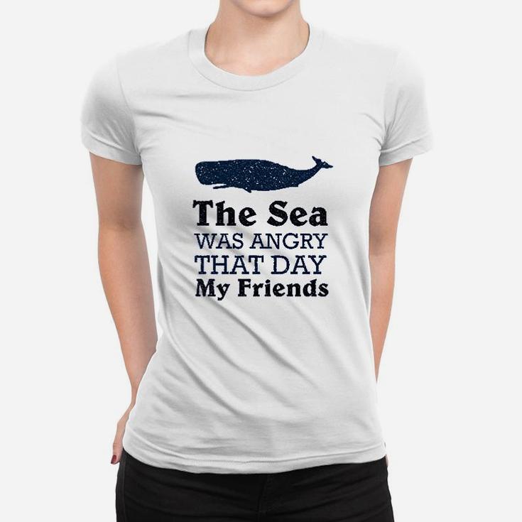 The Sea Was Angry That Day My Friends All Seasons Heather Royal Blue Women T-shirt
