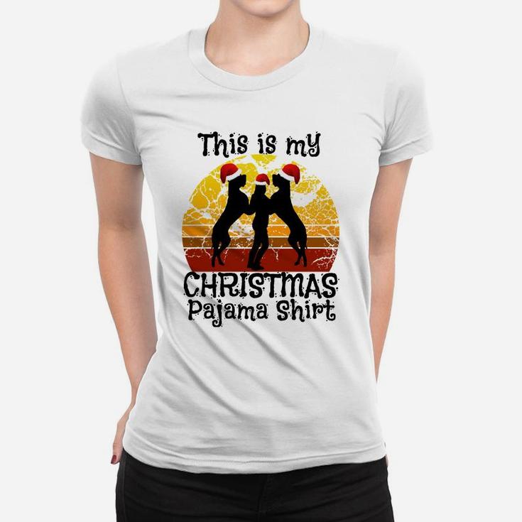 This Is My Christmas Pajama Funny Great Dane Xmas Holiday Sweatshirt Women T-shirt