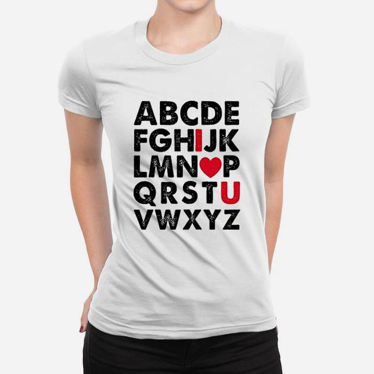 Valentines Day Alphabet I Love You Women T-shirt
