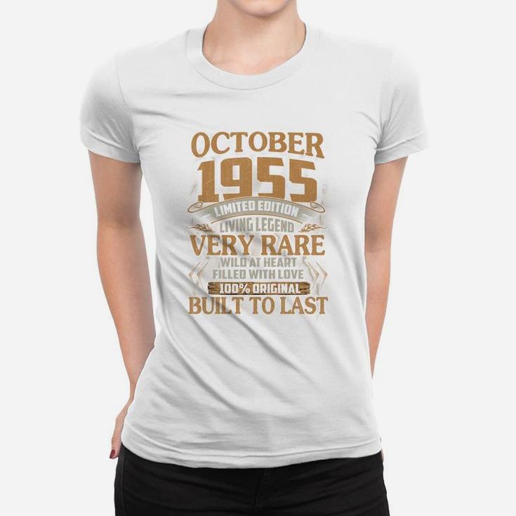 Vintage 66 Years Old October 1955 66Th Birthday Gift Ideas Sweatshirt Women T-shirt