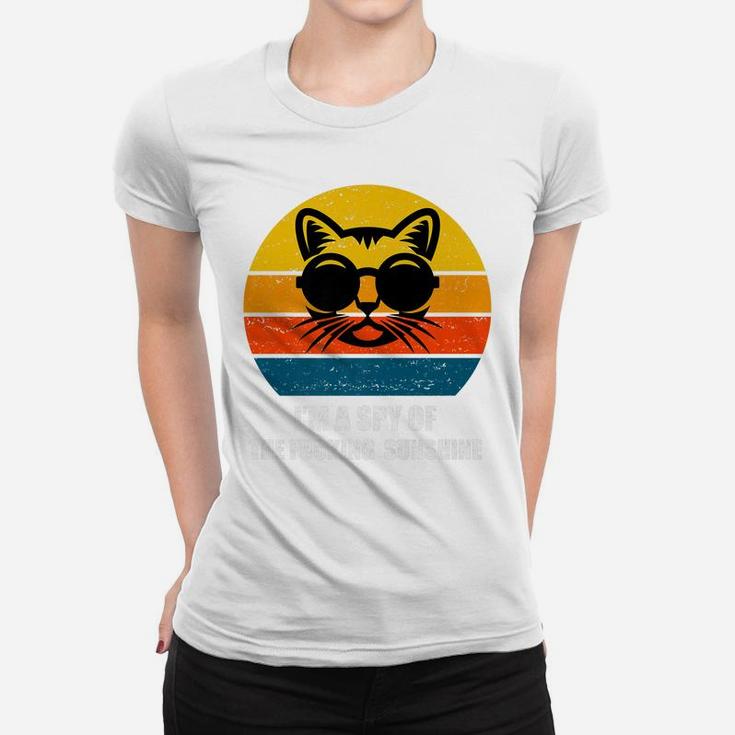 Vintage Black Cat Lover,Retro Cats I'm A Spy Of The Sunshine Women T-shirt
