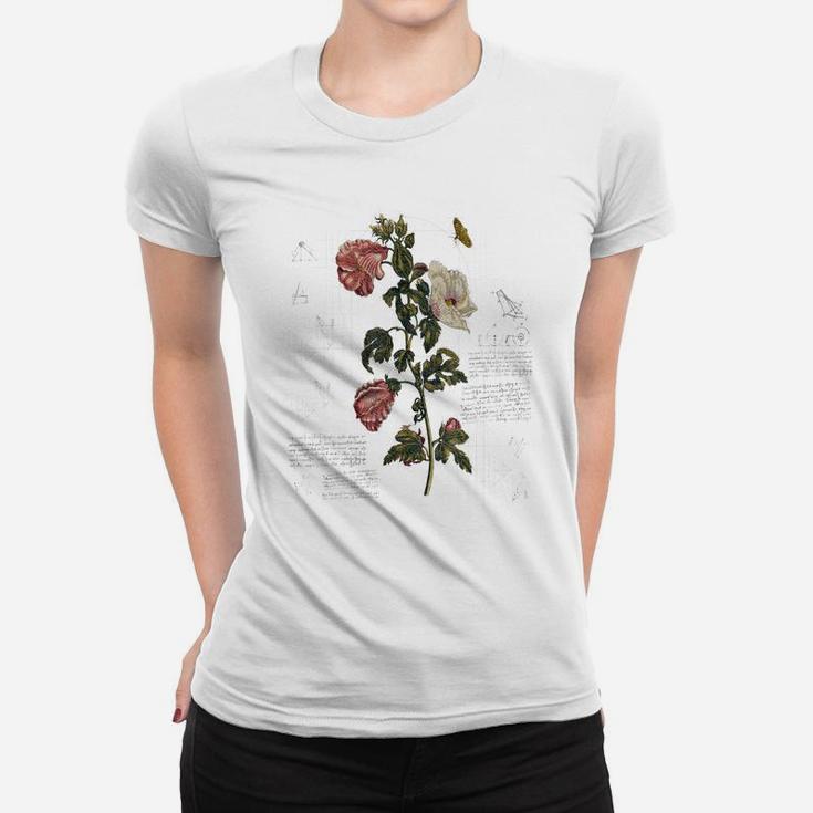 Vintage Flower Tee - Botanical Sketch Cottagecore Aesthetic Women T-shirt