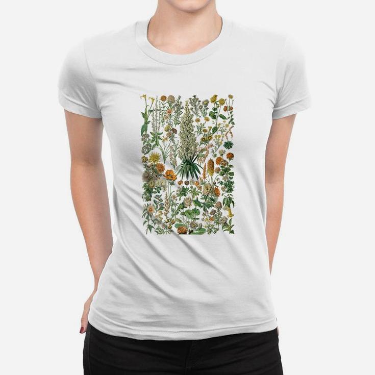Vintage Inspired Flower Botanical Chart Women T-shirt