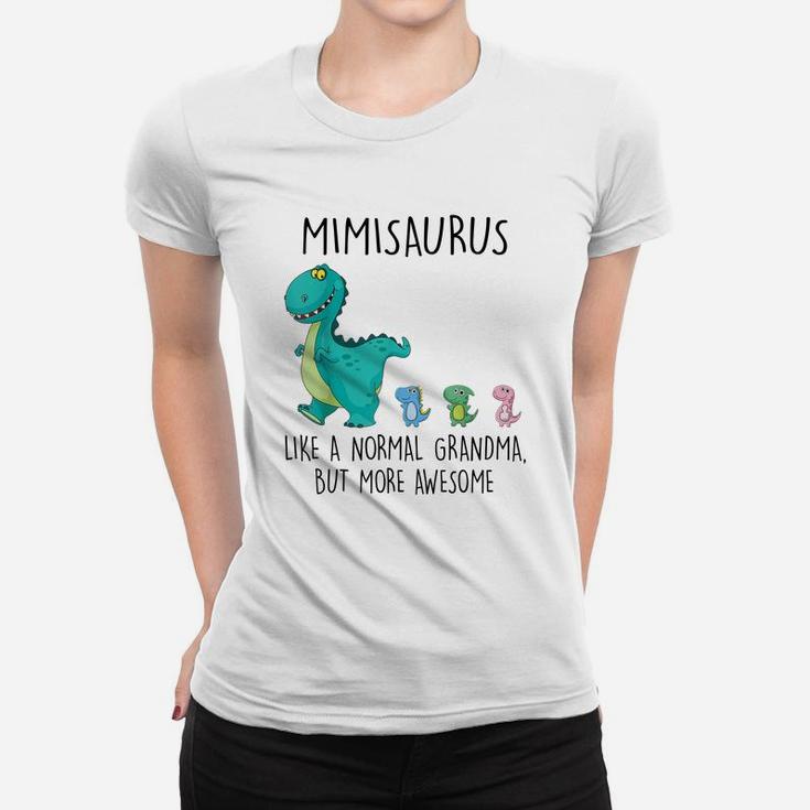 Vintage Retro Mimi Saurus Funny Dinosaur Grandma Matching Women T-shirt