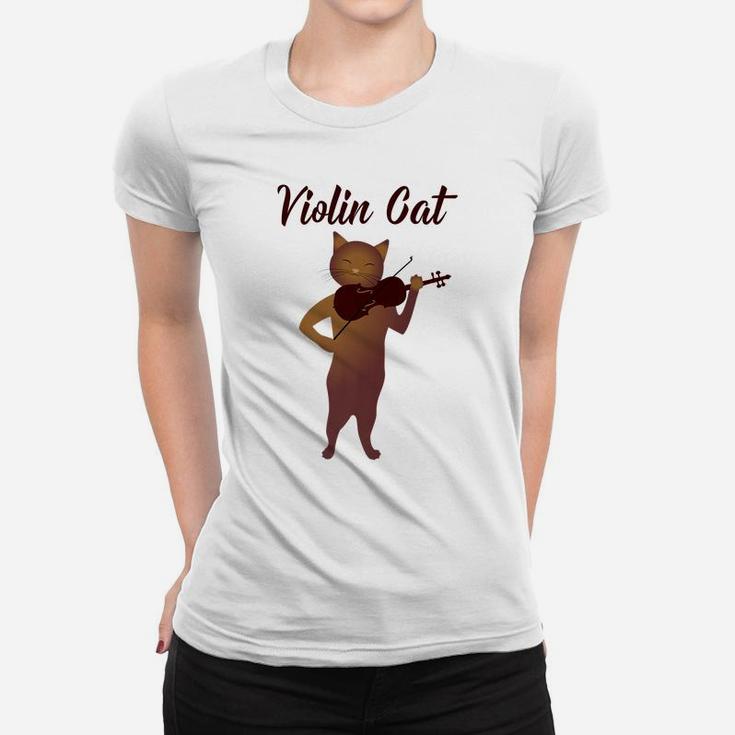Violin Cat Musical Premium Tshirt Women T-shirt
