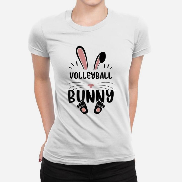 Volleyball Bunny Funny Matching Easter Bunny Egg Hunting Women T-shirt