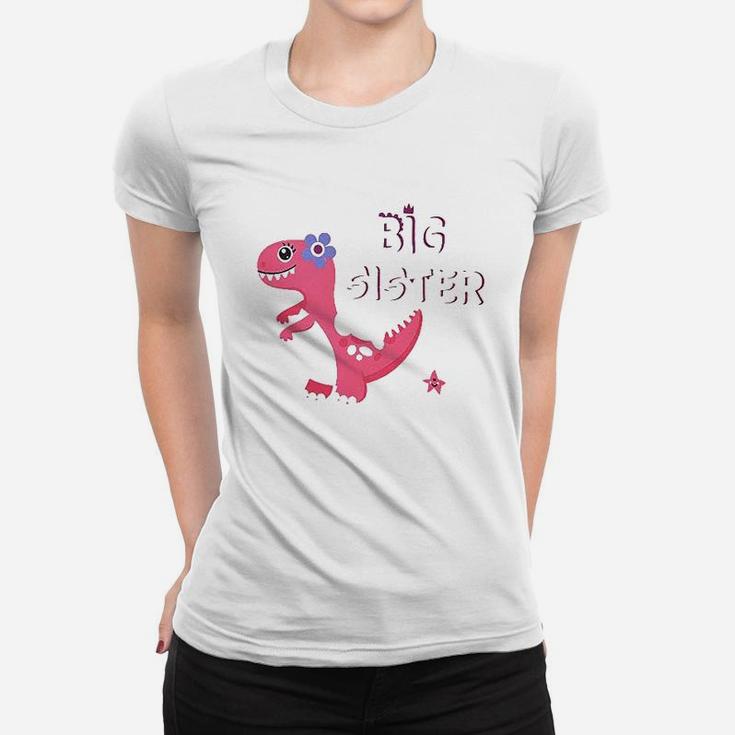 Wawsam Dinosaur Big Sister Announcement Women T-shirt