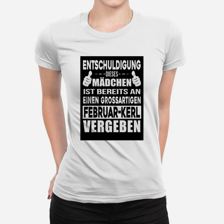 Witziges Frauen Tshirt für Februar-Geburtstag, Großartiger Partner Spruch