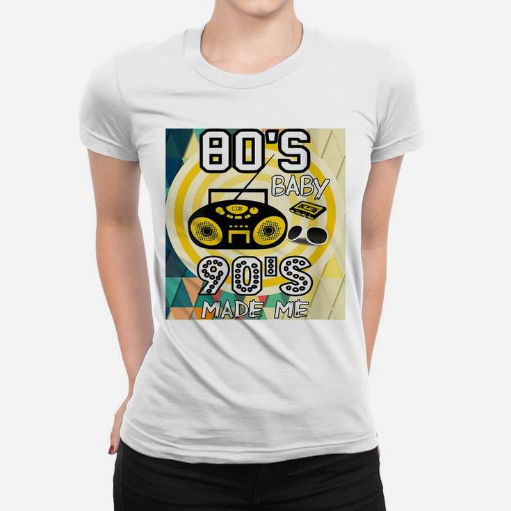 Womens 80S Baby 90S Made Me Classic Vintage Retro Graphic Women T-shirt