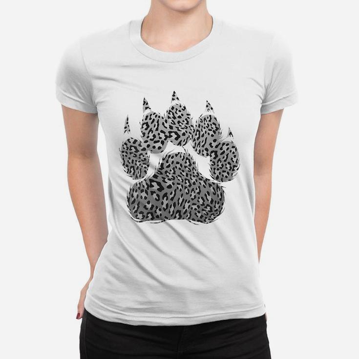 Womens Funny Leopard Print Paw | Cool Cheetah Skin Boys Girls Gift Women T-shirt