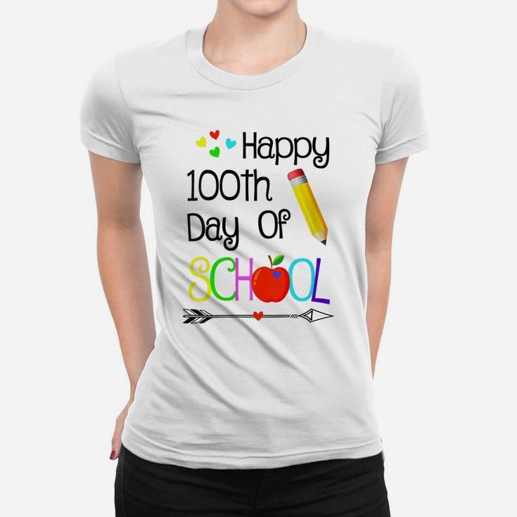 Womens Happy 100Th Day Of School Teacher Kids Boys Girls Toddlers Women T-shirt