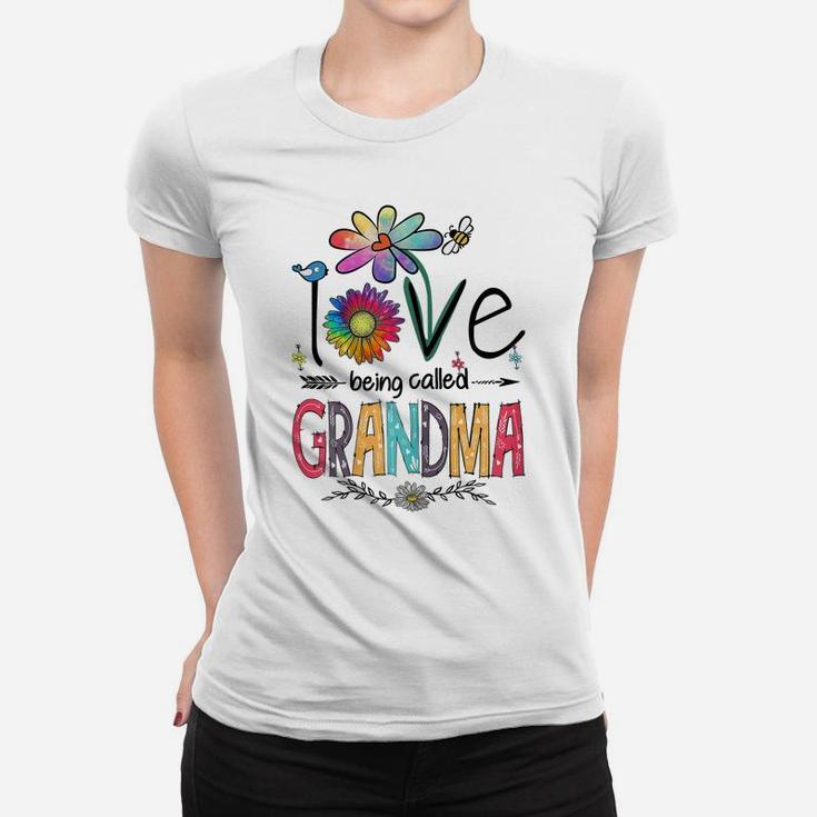 Womens I Love Being Called Grandma Daisy Flower Cute Mother's Day Women T-shirt