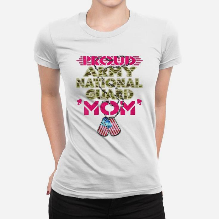 Womens Proud Army National Guard Mom Dog Tags Military Mother Gifts Women T-shirt