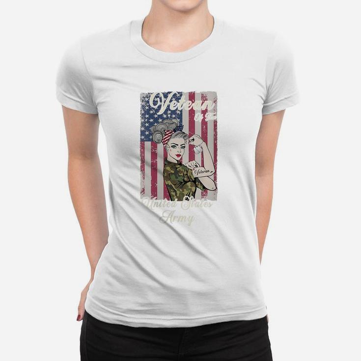 Womens Women Army Veteran, Veteran Of The United States Army Women T-shirt