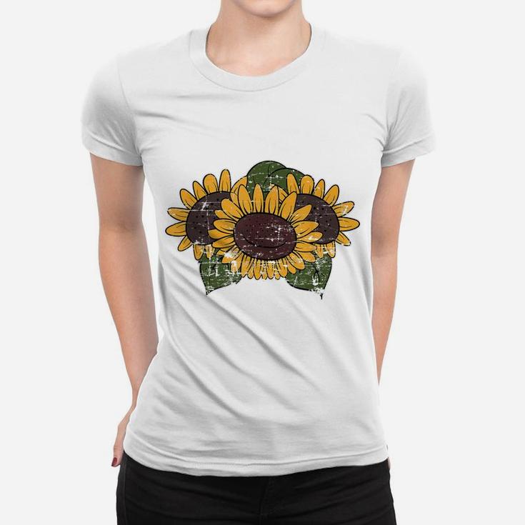 Yellow Flower Blossom Nature Hippie Beautiful Sunflower Women T-shirt