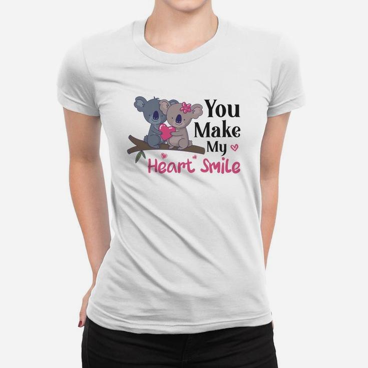 You Make My Heart Smile Gift For Valentine Happy Valentines Day Women T-shirt