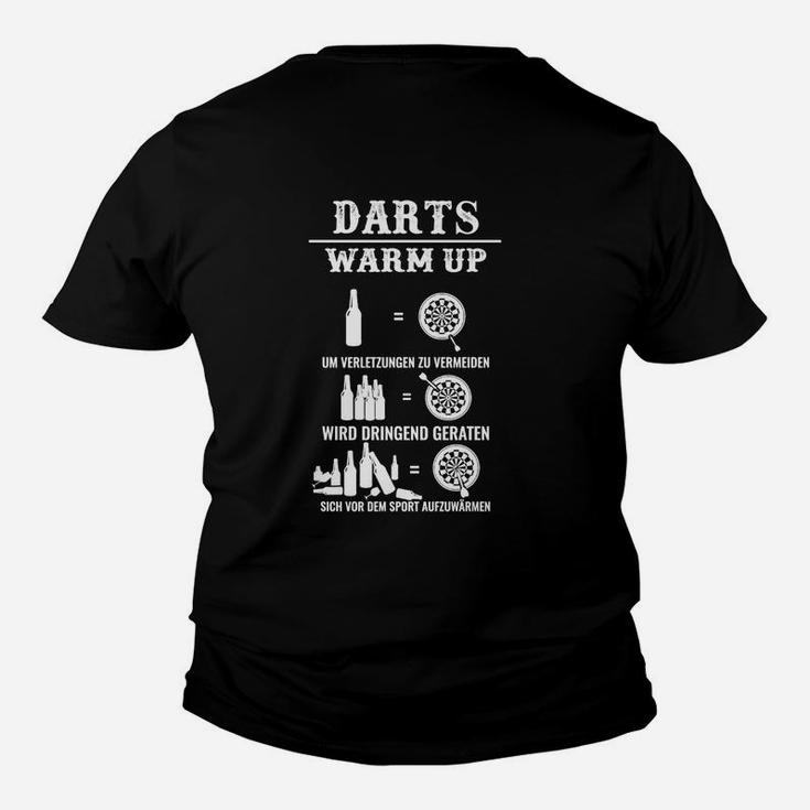 Darts Warm Up Lustiges Kinder Tshirt für Herren, Dartspieler Tee