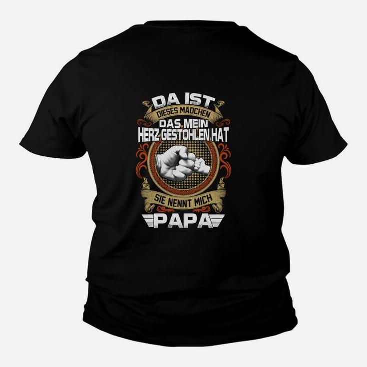 Herzstehlendes Mädchen Papa Kinder Tshirt, Vaterliebe Design