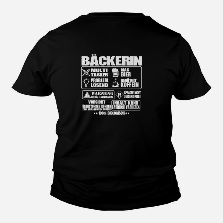 Humorvolles Bäckerin Kinder Tshirt, Lustige Sprüche für Backfans