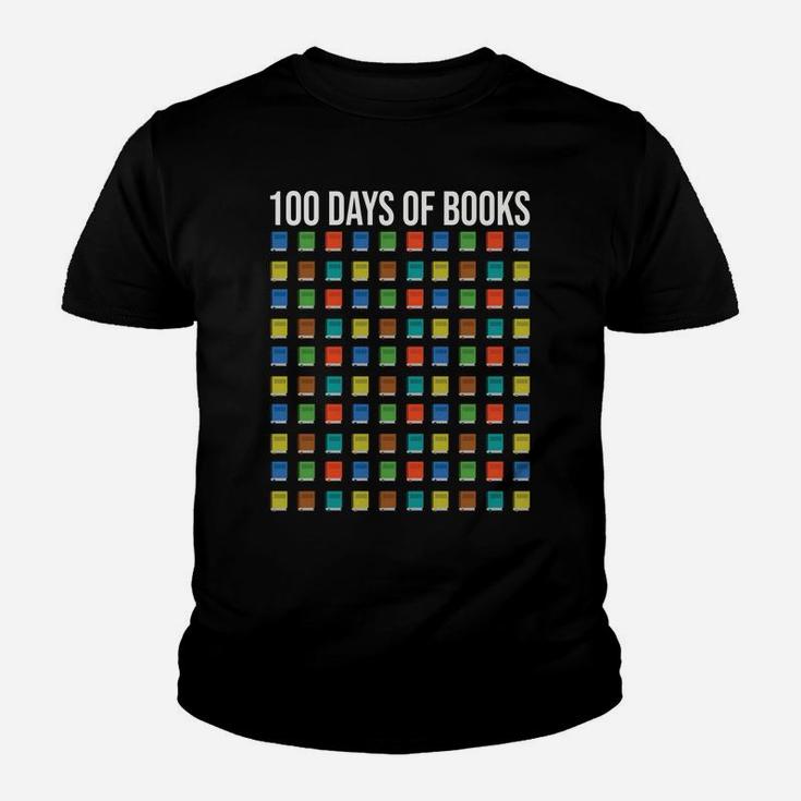 100 Days Of Books Happy 100Th Day Librarian Teacher Gift Youth T-shirt