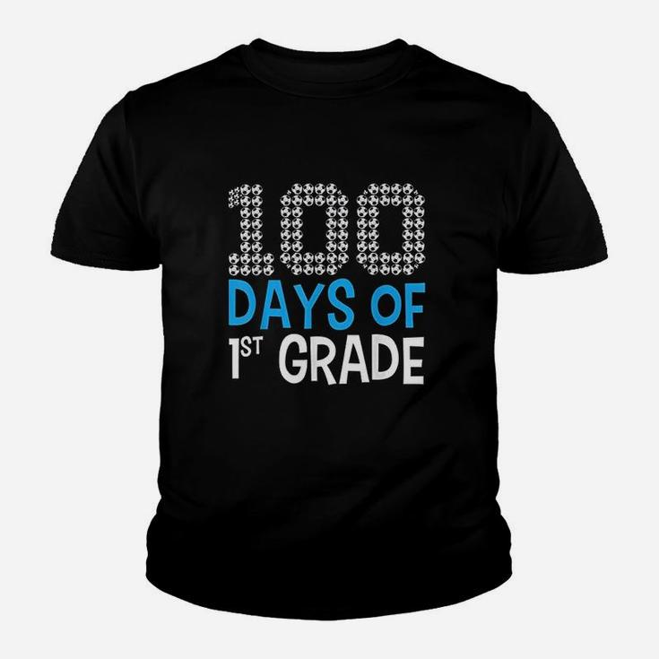 100 Days Of First Grade Soccer Sport 100th Day Of School Youth T-shirt
