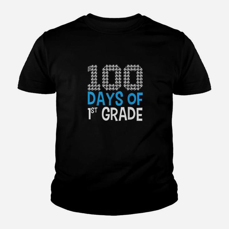 100 Days Of First Grade Soccer Sport 100th Day Of School Youth T-shirt