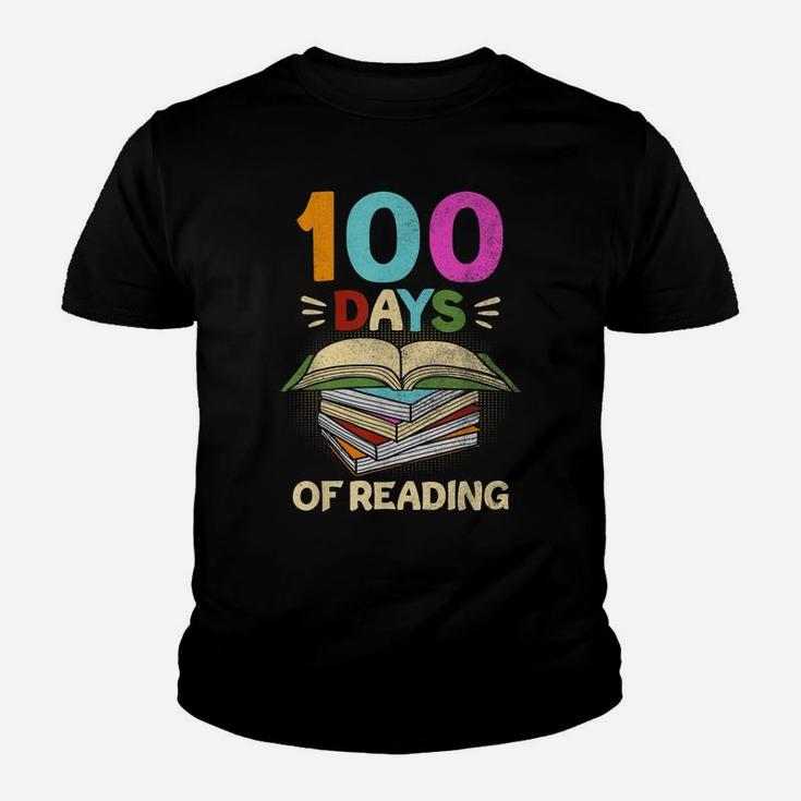 100 Days Of School Reading English Teacher Books Stack Youth T-shirt