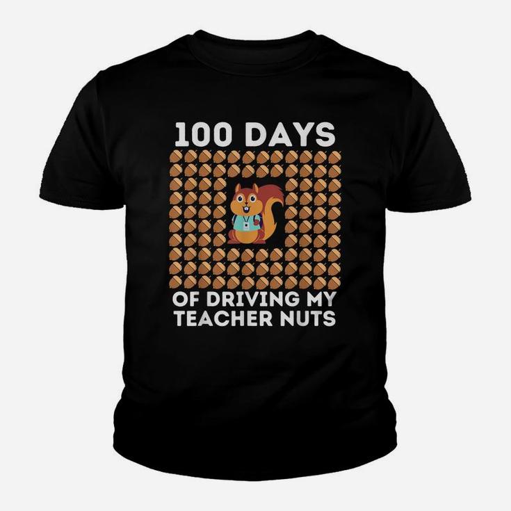 100Th Day Of School Cool Squirrel - Funny 100 Days Of School Youth T-shirt
