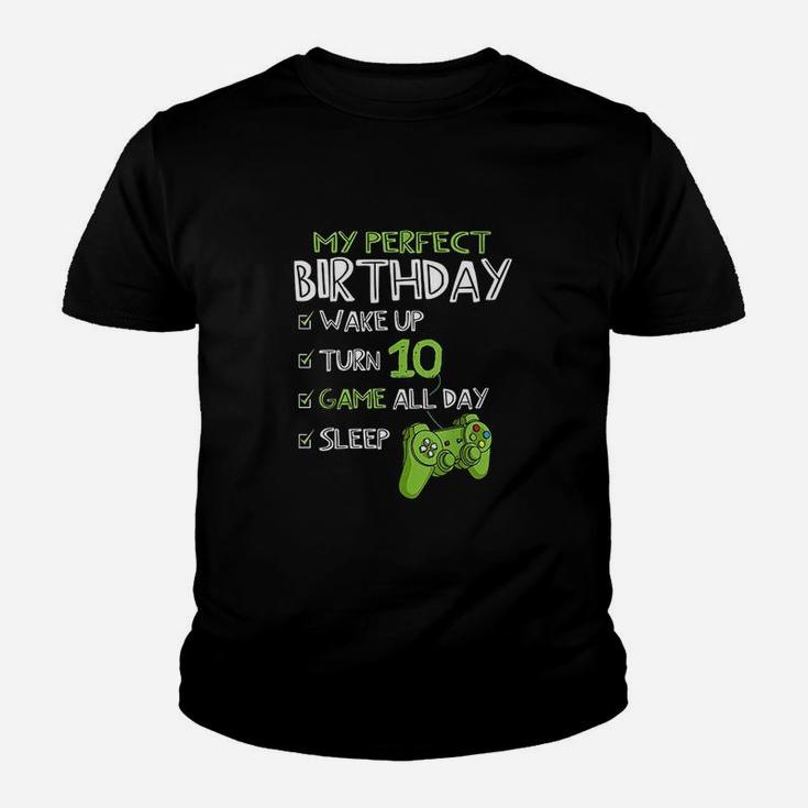 10Th Birthday Gaming 10 Years Old Perfect Gamer Youth T-shirt