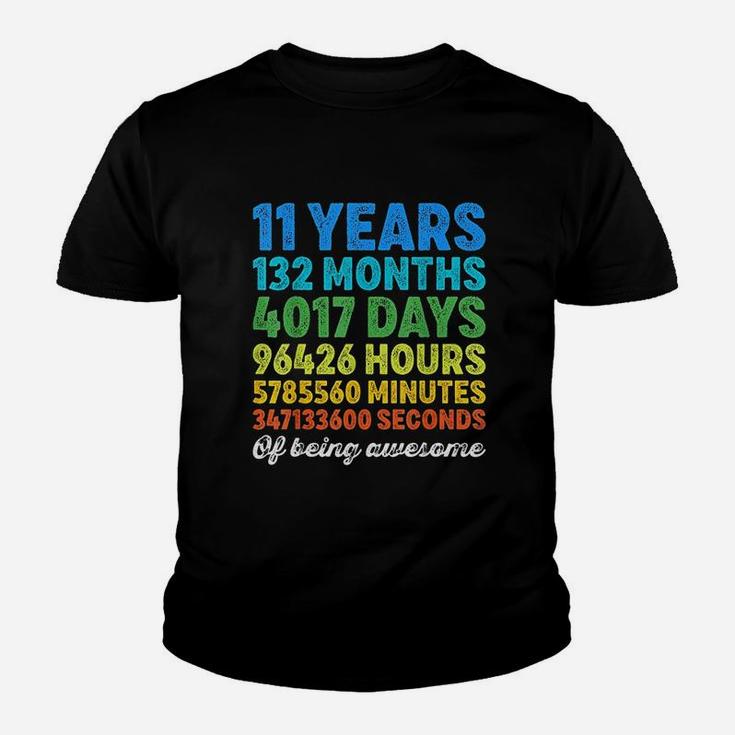 11 Years Old 11Th Birthday Vintage Retro Countdown Youth T-shirt