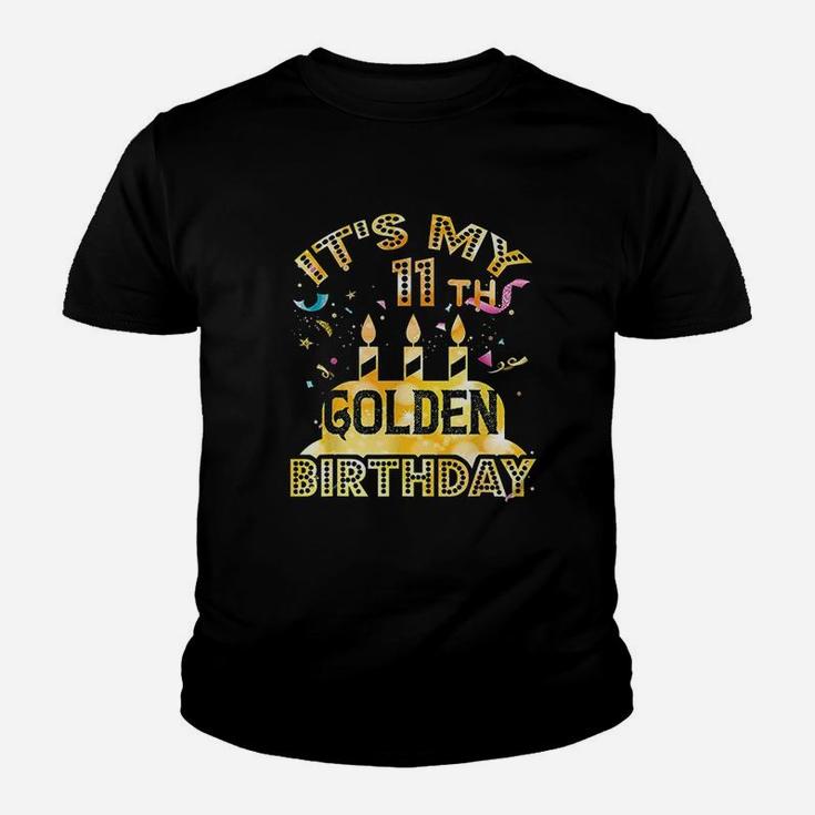11Th Birthday Its My 11Th Golden Birthday Vintage Youth T-shirt