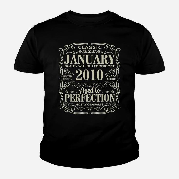 12Th Birthday Gift Perfection Aged January 2010 12 Years Old Youth T-shirt