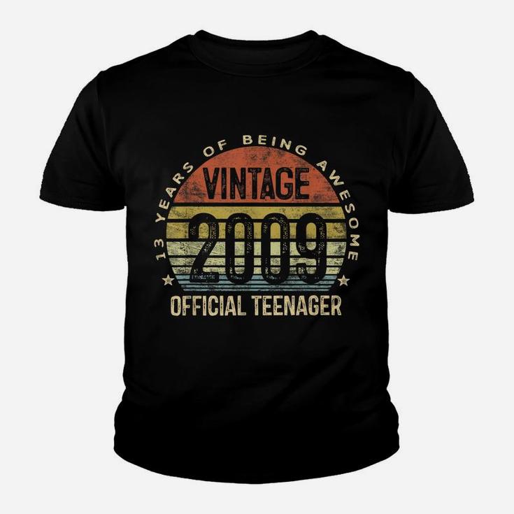 13Th Birthday Gifts Vintage 2009 Official Teenager 13 Yr Old Youth T-shirt